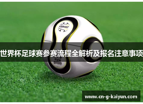 世界杯足球赛参赛流程全解析及报名注意事项